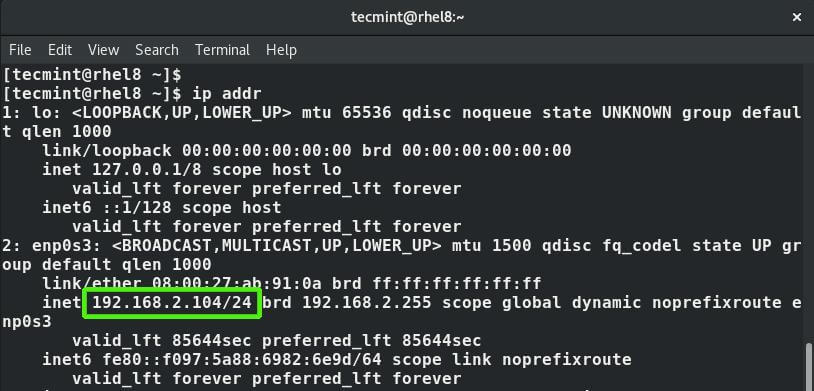 Check Network IP Address