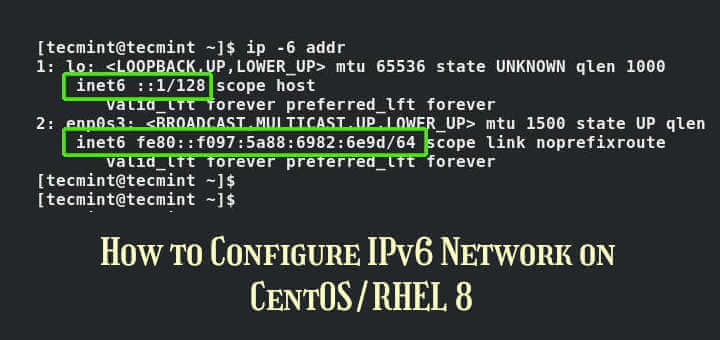 Configure IPv6 Network on CentOS