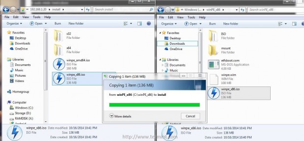 Copy WinPE ISO Image PXE Server