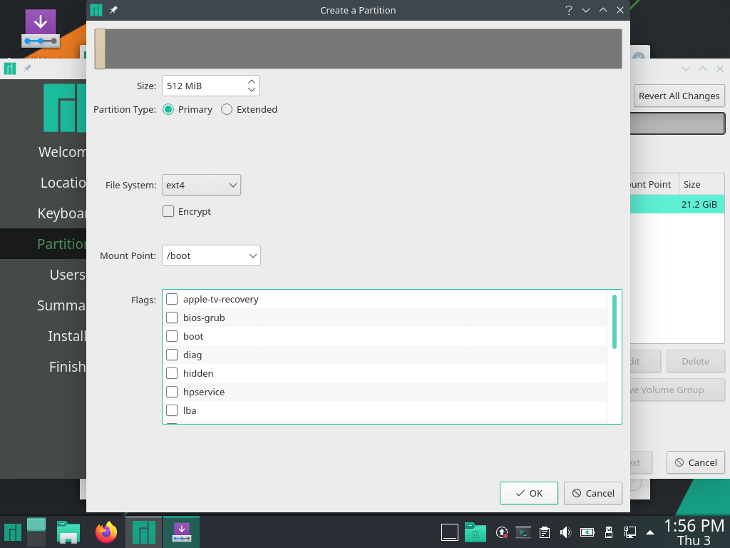 Create Boot Partition