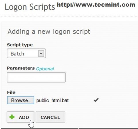 Add New Logon Script 