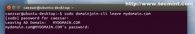 Leave Domain from CLI