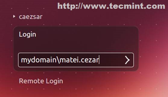 Ubuntu Login Screen