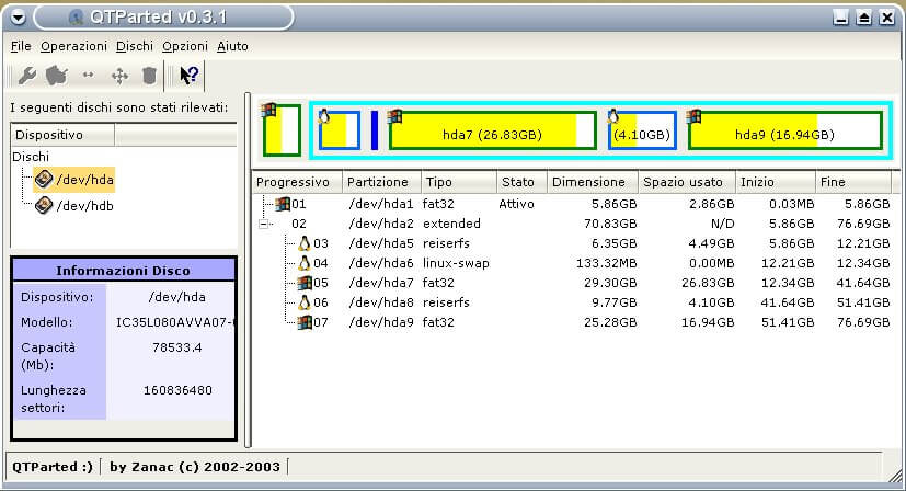 QTParted Partition Magic