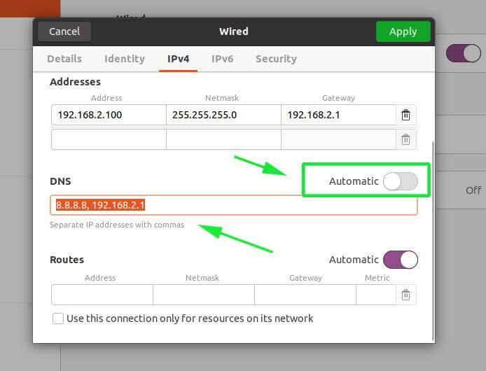 Set Network DNS