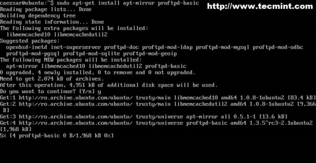 Install apt-mirror Proftpd