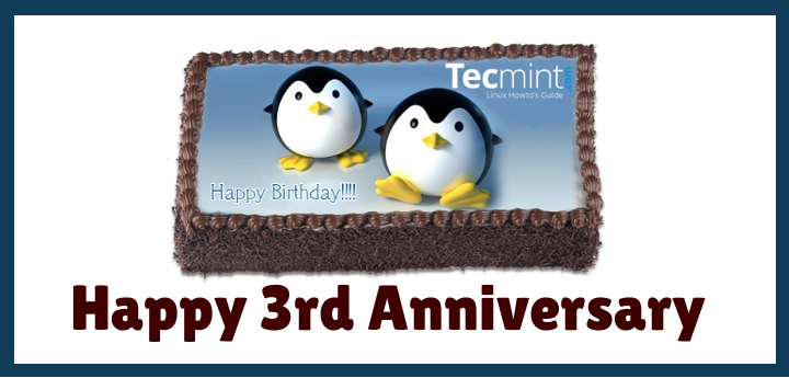 Celebrating: TecMint 3rd Anniversary