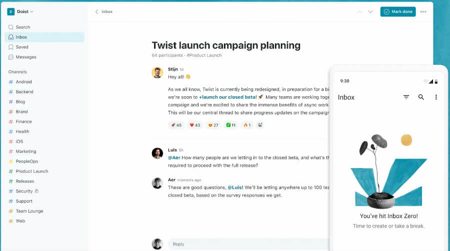 Twist Async Messaging App