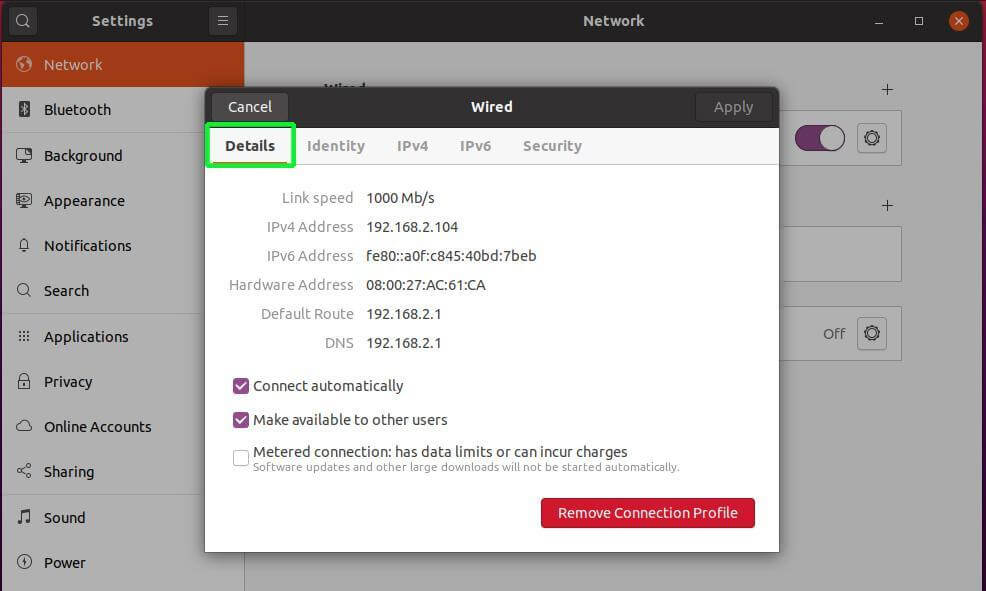 Ubuntu Network Configuration