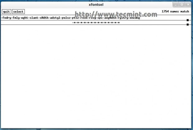 xfontsel command