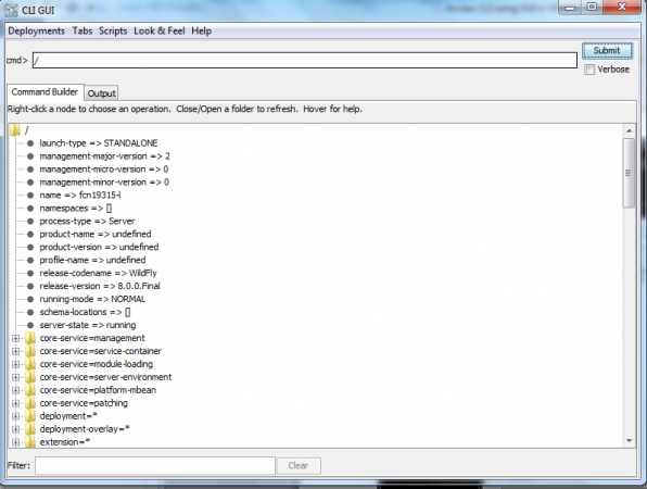 WildFly Cli Gui