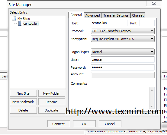 Access ProFTPD over TLS