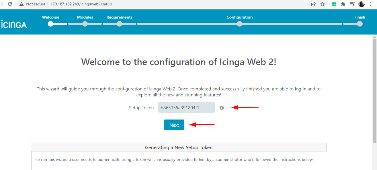 Add Icingaweb2 Token