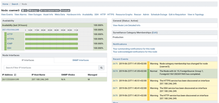 Add Linux Host to OpenNMS