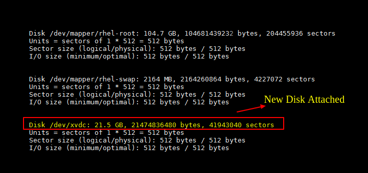 Add a New Disk to an Existing Linux