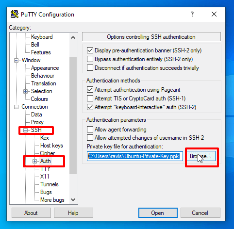 Add SSH Private Key to Putty