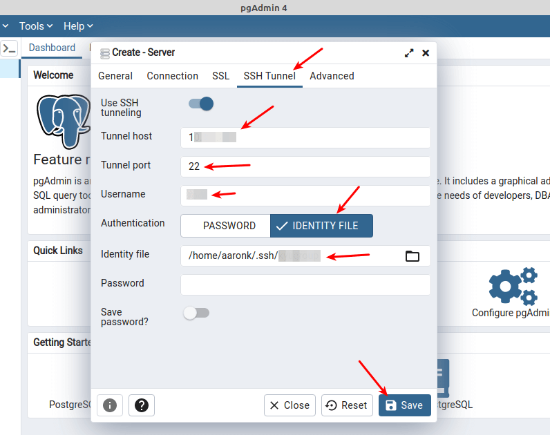 Add SSH Tunneling Details