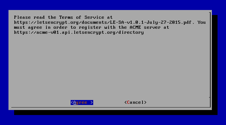 Agree Lets Encrypt License