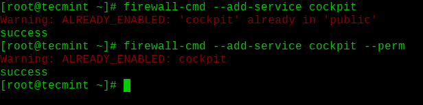 Allow Cockpit in Firewall