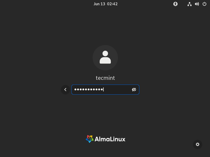 AlmaLinux Login