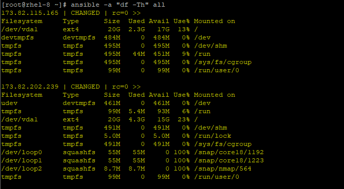 Ansible Check Disk Usage of Remote Hosts