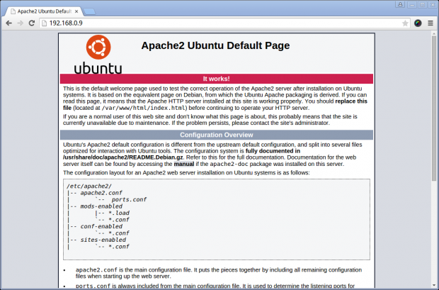 Apache Default Page