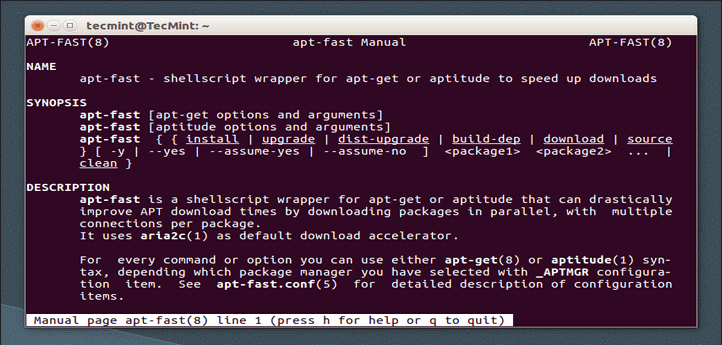 Use apt-fast Speed Up apt-get Downloads and Installs