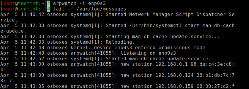 Arpwatch - Monitor ARP Traffic