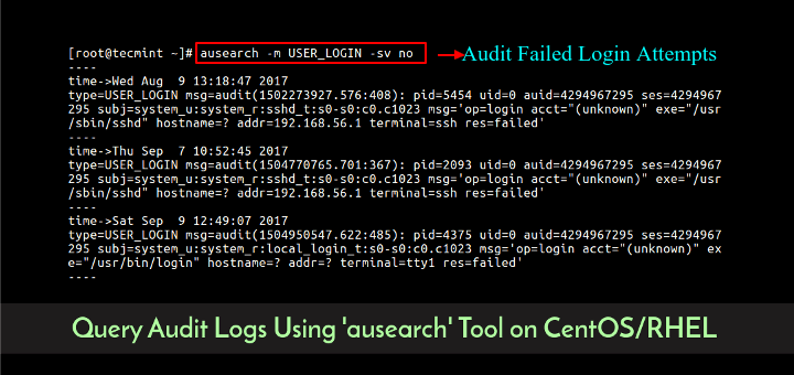 Audit Logs Using ausearch Tool