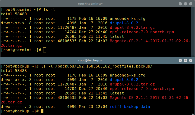 Backup Remote Directory on Local Server