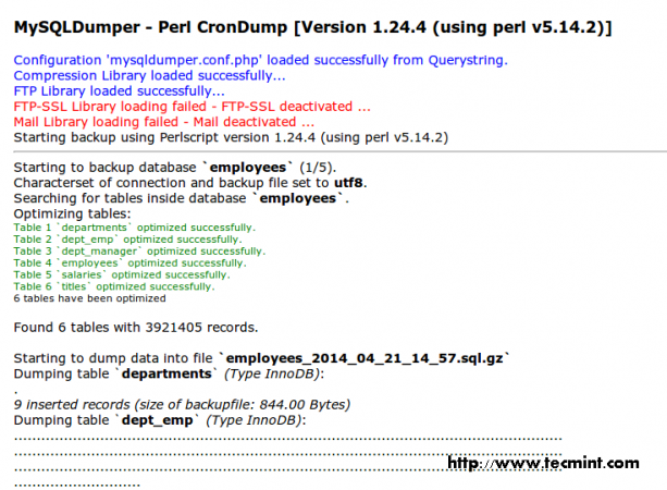 Perl CronDump Details