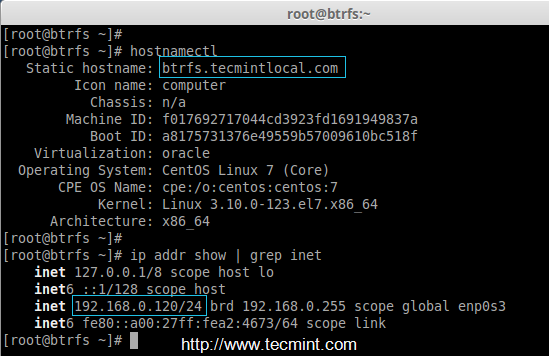 Btrfs Setup