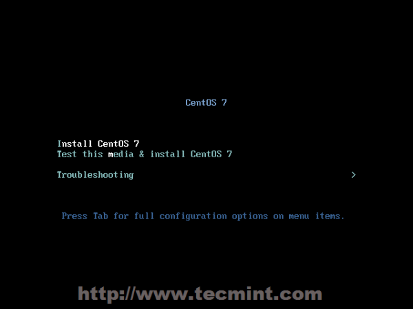 Install CentOS 7