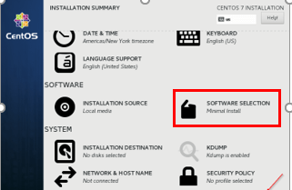 CentOS Software Selection