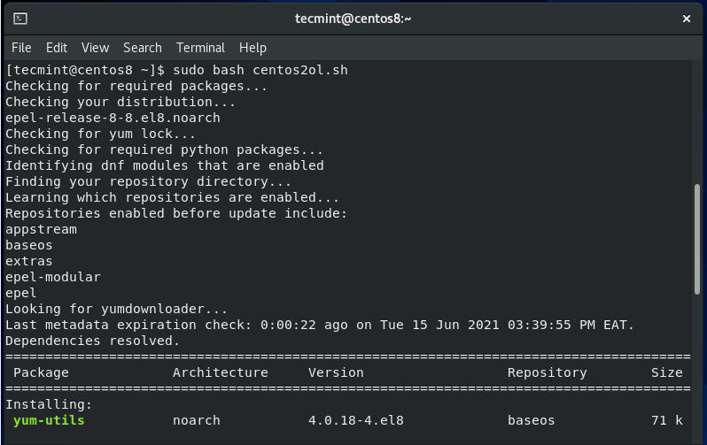 CentOS to Oracle Linux Migration Process