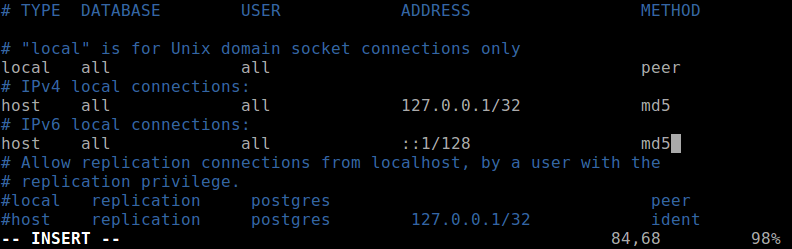 Set Access Policy for PostgreSQL