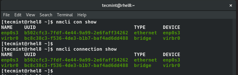 Check Active Network Interfaces