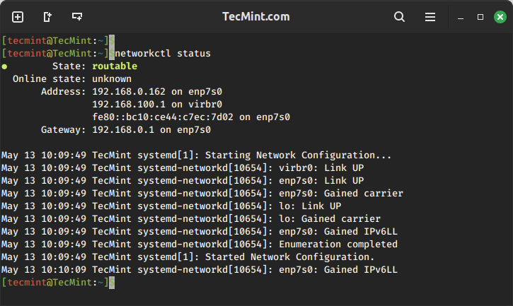 Check All Network Connection Status