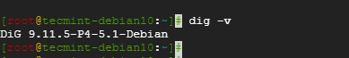Check dig Version in Debian and Ubuntu