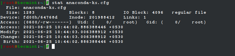 Check File Access Information in Linux