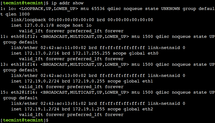 Check IP Address of Interface