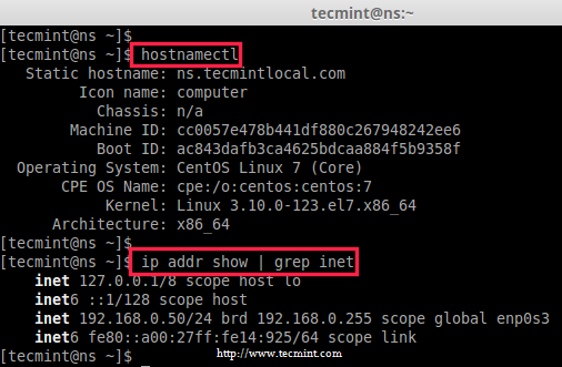 Check IP Address in CentOS 7