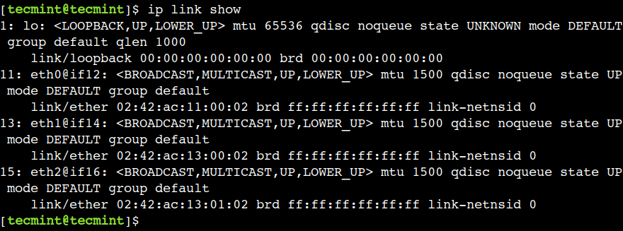 Check IP Addresses of Network Interfaces