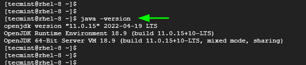 Check Java in RHEL