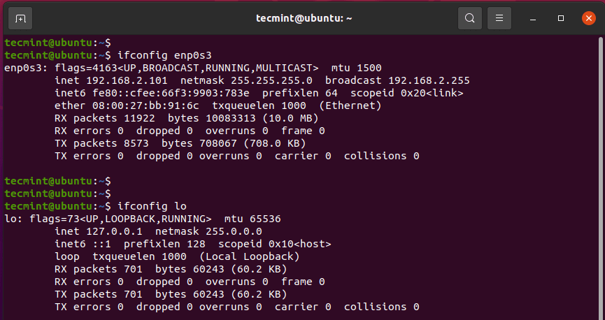 Check Network Interface