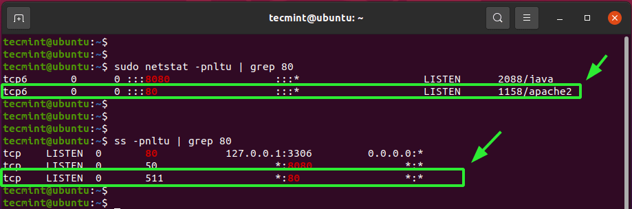 Check Network Ports Status