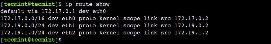 Check Network Routing Table