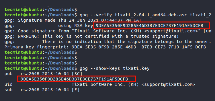 Check PGP Signature of Downloaded Software