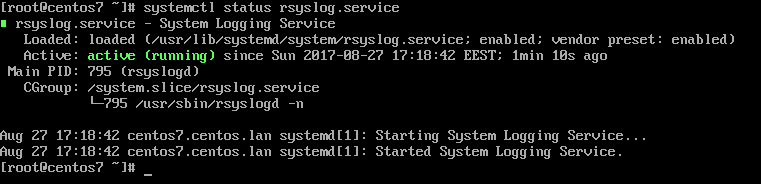 Check Rsyslog Service