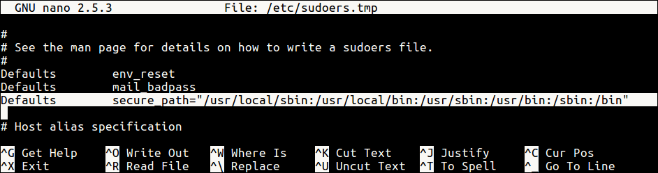 Check Sudo Secure Path